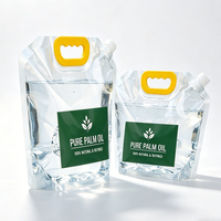 Pochettes souples personnalisées réutilisables avec bec verseur et poignée en plastique, pour emballage de boissons liquides (1,5L, 2,5L, 5L, gallon)
