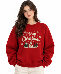Custom sorority fraternity Embroidered <b>Christmas</b> <b>Sweatshirts</b> Wholesale 320 GSM Fleece Crewneck Schools Colleges & Organizations - Product Image 4