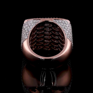 Iced Out 925 Sterling Silver With Moissanite Diamond <b>Ring</b> Hip Hop Bling <b>Statement</b> <b>Ring</b> For Men Women Every Day Wear - Product Image 4