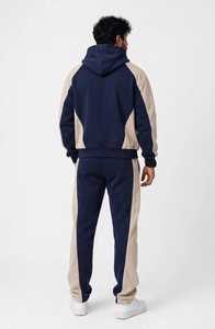 ONETEN APPARELS Conjunto Deportivo 2 en 1 con Capucha para Hombre, Color Negro y Blanco Sólido, Pantalones Deportivos Largos 100% Algodón - Product Image 3