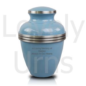 โกศบรรจุอัฐิสีฟ้าอ่อนขนาดใหญ่  โกศโลหะสำหรับงานศพและอนุสรณ์  โกศสำหรับบรรจุอัฐิของผู้ใหญ่  โรงงานผู้ผลิตและจำหน่ายแบบ OEM ODM - Product Image 2