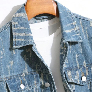 Most Comfortable <b>Custom</b> Color High Quality Men's Winter <b>Denim</b> <b>Jackets</b> <b>Custom</b> Front Quick Dry Breathable Design-Wholesale Price - Product Image 2