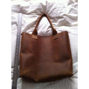 Sacs à main en cuir de buffle véritable pour femmes, grande capacité, imperméables, légers, sacs de shopping avec bandoulière amovible, cadeaux d'anniversaire - Product Image 3