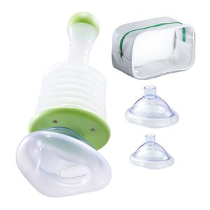 Dispositivo di Aspirazione Portatile per Primo Soccorso con Maschere Multi-Misura e Borsa di Stoccaggio 3 in 1, Dispositivo Portatile per la Pulizia delle Vie Aeree Anti-Soffocamento - Product Image 1