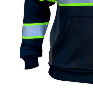 Sweat-shirts de qualité supérieure à prix abordable, chauds et doublés en polaire, avec logo personnalisé et haute visibilité, vêtements de travail réfléchissants pour hommes. - Product Image 5