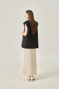 Vestido Tejido con Cuello en V para Mujer – Transpirable, Color Sólido, con un Solo Botón, 78% Poliéster, 18% Rayón, 4% Elastano, Vestido Casual Bordado - Product Image 4