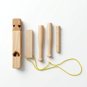 นกหวีดรถไฟไม้แบบดั้งเดิม เสียงรถไฟแท้ๆ ของเล่นงานฝีมือทำมือ - Product Image 1
