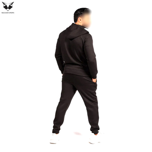 Best Selling OEM ODM Fashion Streetwear Men's Tracksuit Customizable Logo Contrast Panel Full Zip Sweatshirt and Pant <b>Sets</b> - Product Image 2