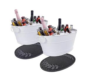 Bac à Boissons Galvanisé pour Fêtes, Seau à Boissons Ovale avec Poignées, Finition Cuivre Colt, Seau à Vin pour la Maison - Product Image 5