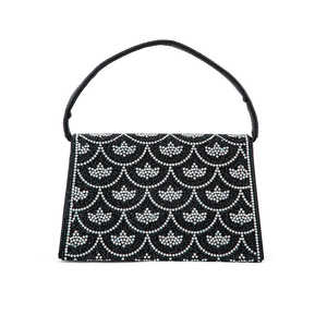 กระเป๋า P24332แฟนซีสีดำตอนเย็นพร้อมสายคล้องไหล่ - Product Image 1