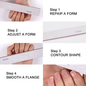 Custom Logo Floral Design <b>Nail</b> File 100/120 100/180 180/240 Precision Manicure Tool Plastic Smooth Tip - Product Image 4