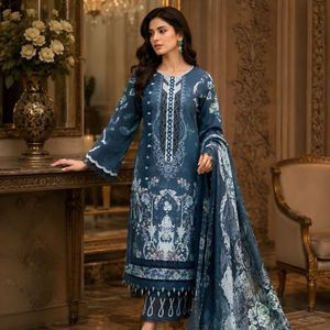 Conjunto de dos piezas de algodón estampado de alta calidad con dupatta de algodón puro, ropa étnica de diseñador, precio mayorista de Royal Exports - Product Image 4