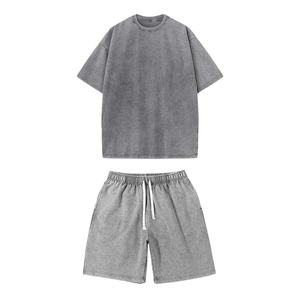 Ensemble 2 pièces de survêtements de sport d'été unisexe à impression personnalisée pour hommes, vêtements de sport respirants, ensemble t-shirt et short de grande taille - Product Image 5