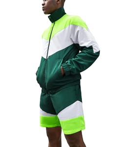 Nouvelle arrivée : Ensemble coupe-vent pour homme, style sport, colorblock, fermeture éclair, personnalisable - Product Image 2