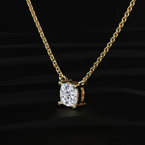 Collar de Diamantes Solitario con Corte Cojín, Diamante CVD, Joyería con Certificado IGI para Ocasiones Especiales, Superventas - Product Image 2