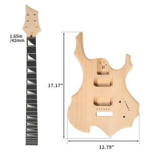 "Mahogany Body <b>Electric</b> Jazz Bass <b>Kit</b> for Beginners with Maple Neck and Accessories" - Product Image 2