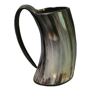 Mug en corne de buffle naturelle de luxe, fait main, le plus vendu, compatible lave-vaisselle, personnalisable pour la bière et la miad, idéal pour les fêtes - Product Image 1