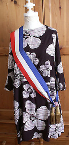 Red <b>White</b> Blue Tricolor Sash with Gold Tassels for Ceremony and Special Events - Product Image 6