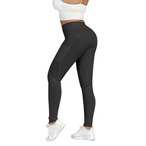 Leggings Deportivos Negros de Spandex para Mujer, con Bolsillos Laterales, Cintura Media, Ropa de Gimnasio, Yoga, para Damas - Product Image 1