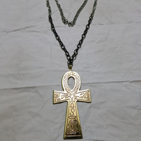 Collier en fer sculpté à la main, croix Ankh, symbole religieux de la vie, cadeau unique pour toutes les occasions