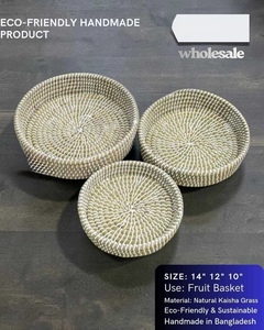 Cesta de Almacenamiento Natural Hecha a Mano, Organizador de Hierba con Tapa para Decoración del Hogar y Almacenamiento de Alimentos - Product Image 4
