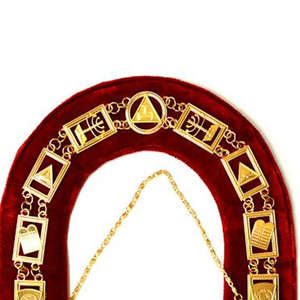 Produit le plus vendu : Collier de cérémonie maçonnique en gros avec chaîne en métal doré de qualité supérieure - Product Image 4