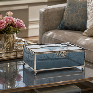 Luxury Decorative Glass Tissue <b>Box</b> Holder Silver Metal Frame <b>Vanity</b> Organizer Tissue Case Home Décor Gift Hotel Office Storage - Product Image 6