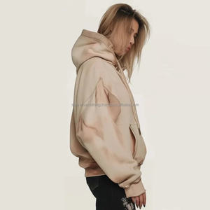 เสื้อมีฮู้ดผ้าฟลีซผ้าฝ้าย100% สั่งทำเสื้อสวมหัวโอเวอร์ไซส์สไตล์วินเทจ3D ปักลายไหล่ตกสบายสำหรับฤดูหนาว - Product Image 3