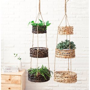 Bamboo Eco-Friendly Tower <b>Planter</b> with Three Tiered Baskets - Wholesale from India - Product Image 1