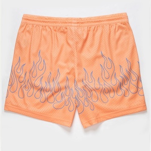 Custom Logo Summer Elastic Waist Mens Mesh Shorts 5 Inch Double <b>Layers</b> Sportswear Shorts for Men Mesh Shorts - Product Image 2