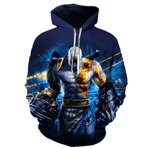 Sudadera con capucha 3D para hombre con diseño de videojuegos - Edición Kratos de God of War - Product Image 2
