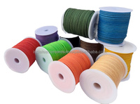 Cordon en cuir et coton ciré rond de couleur personnalisée pour la fabrication de bracelets et accessoires de bijouterie