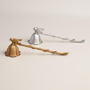 Éteignoir à bougie vintage avec manche en branche et design cloche, outil décoratif pour bougies, manche long, pour l'entretien des bougies, décoration de table, nouveauté - Product Image 1