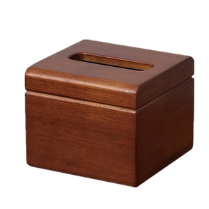 Boîte à mouchoirs multifonctionnelle en bois, écologique, couleur personnalisée, artisanat naturel, pour la maison et la table de l'hôtel - Product Image 1