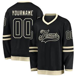 Maillot de hockey sur glace personnalisé pour homme, uniforme sportif par sublimation, respirant, anti-humidité, séchage rapide, polyester, coutures durables - Product Image 4