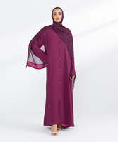 Abaya grande taille, couleur unie, décontractée, manches longues, couleur personnalisée, vêtements islamiques à manches longues, hijab, abaya pour femmes, imprimé OEM