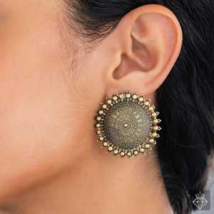 Prao ต่างหูออกซิไดซ์สีทองต่างหูมีเสน่ห์เหมือนดินต่างหูแฟชั่นทรงหยดน้ำ - Product Image 2