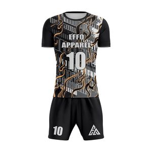Maillot et Short de Football Personnalisables en Polyester Respirant Imprimé par Transfert Thermique – Fabriqués au Pakistan – Créez Votre Propre Design d'Équipe - Product Image 3