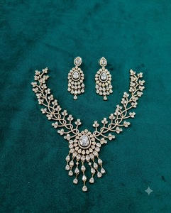 Intricate Leaf Branch Shape Necklace <b>Set</b> With Tassel Dangle Earrings <b>Set</b> High Quality Antique Gold Plated Jewelry <b>Set</b> Collection - Product Image 5
