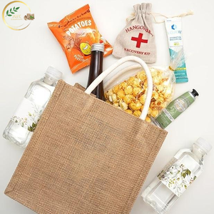 Sac cadeau en jute en fibres naturelles biologiques pour l'emballage de produits faits à la main - Product Image 2