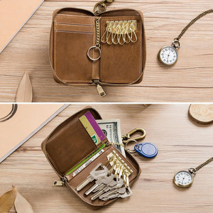Wholesale Genuine leather key <b>holder</b> wallets chain organizer featuring durable <b>stitching</b> and premium quality hardware for sale - Product Image 6