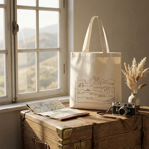 Bolsa de Mano de Algodón Orgánico, Bolsa de Transporte Ecológica de Algodón |   Bolsa de Compras Reutilizable al por Mayor de Fabricante Indio, Bolsa Personalizada con Impresión - Product Image 5