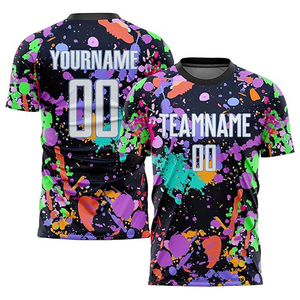 ชุดทีมฟุตบอลพร้อมโลโก้พิมพ์ลายตามสั่ง เสื้อเจอร์ซีย์โพลีเอสเตอร์ไซส์ใหญ่ กางเกงขาสั้นระบายอากาศ แห้งเร็ว ชุดกีฬา - Product Image 6