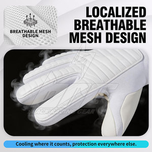 Customized Football Goalkeeper <b>Gloves</b> Custom Professional High Grip German Latex Palm Match Training Finger Guard Breathable - Product Image 6