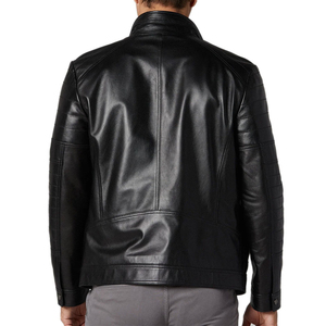 <b>Men's</b> High Quality Sport <b>Jacket</b> for Winter Cow Skin PU Stand Collar Zipper Pockets <b>Long</b> Sleeves Fur Style Canvas <b>jacket</b> for <b>men</b> - Product Image 4