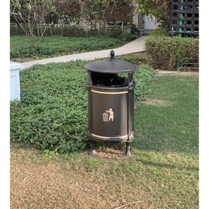 ถังขยะอลูมิเนียมหรูหราพร้อมการตกแต่งระดับพรีเมียม ถังขยะดีไซน์ทันสมัยสำหรับบ้าน วิลล่า ใช้ภายนอกบ้าน ใช้ในสวน สไตล์ฝรั่งเศส - Product Image 1