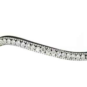 Cintas para la Frente de Caballo de Cuero Ondulado en Oro Rosa de la Mejor Calidad, 12 mm, con Cristales Grandes, Se Acepta OEM, Productos Ecuestres - Product Image 6