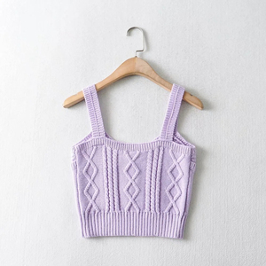 Women Casual Solid Short Sleeveless Compression Cotton Camisole Eco-Friendly Quick Dry Breathable Comfortable Fitness Knit Front - Product Image 4