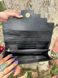 Nueva cartera de mano de cuero genuino occidental hecha a mano con herramientas de flores blancas y bolso de mano de piel de vaca perfecto para mujeres - Product Image 6