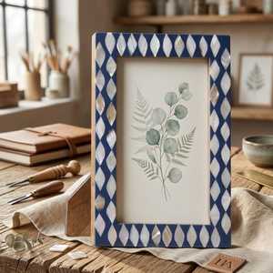 Marco de Fotos Personalizado con Incrustaciones de MOP, Diseño Premium Hecho a Mano, Forma y Tamaño Personalizables, con Acabado Pulido para el Hogar - Product Image 5